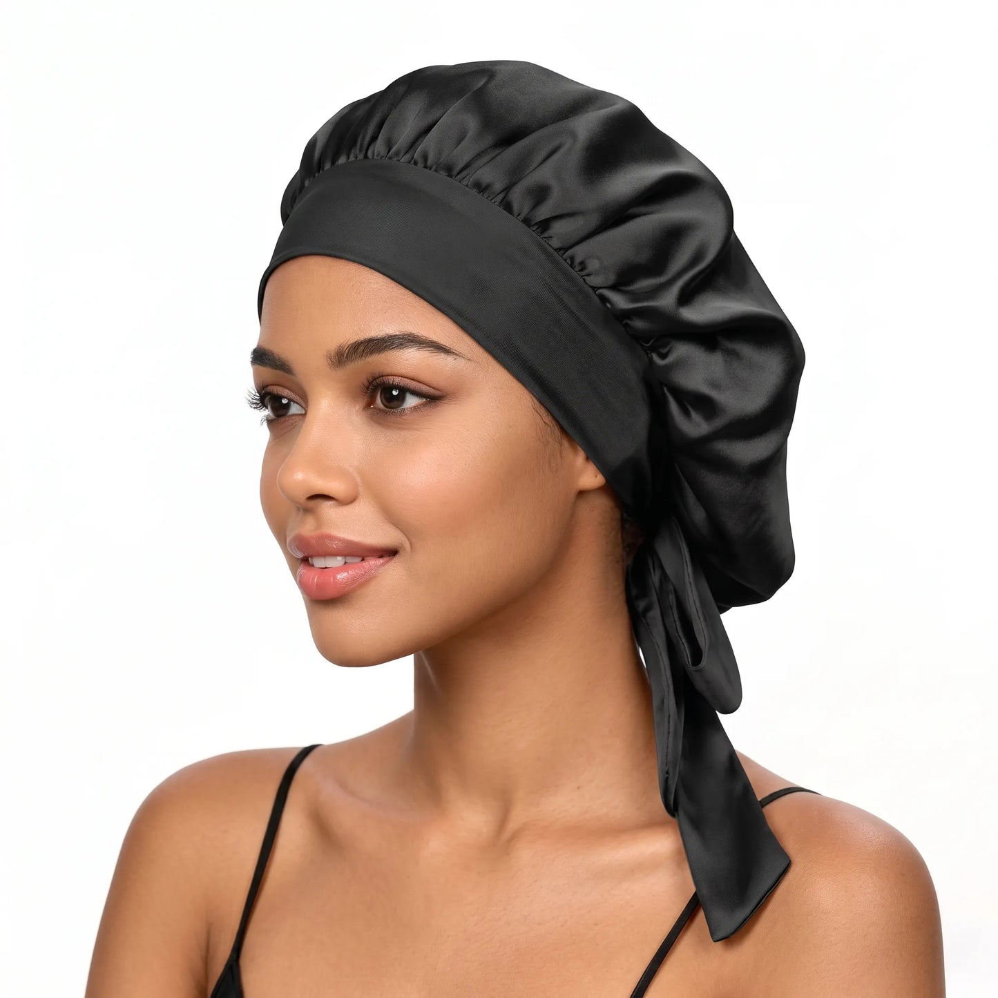 Lustre Night – 100% Mulberry Silk Sleep Bonnet | Double-Layer | 16 Momme