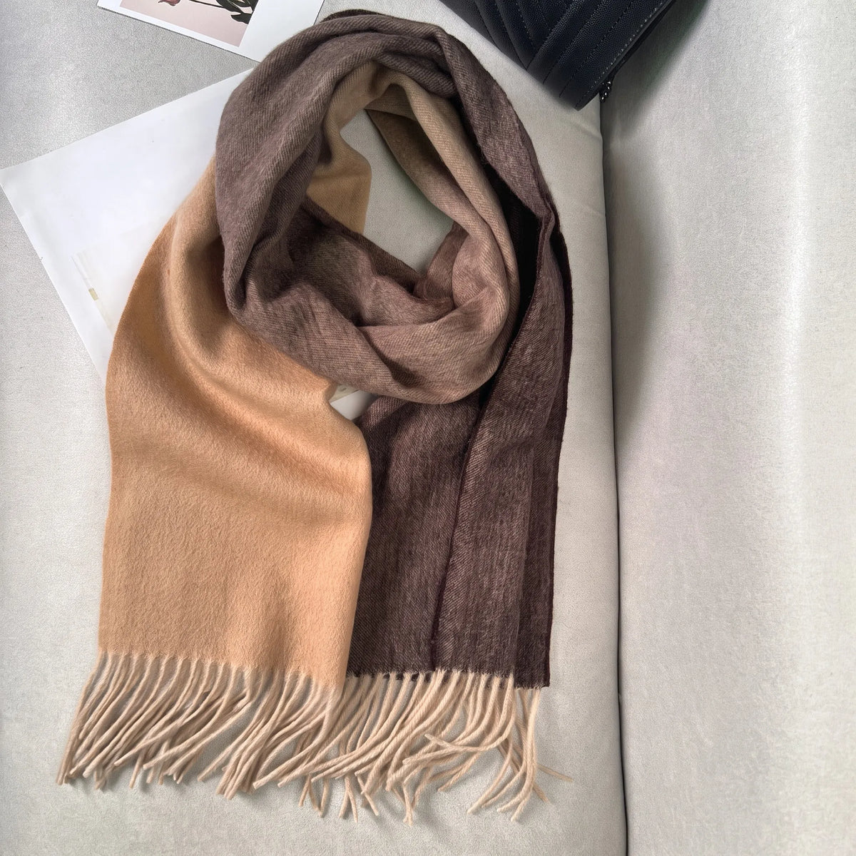 Aurelia Gradient – 100% Australian Wool Scarf | 15-Micron | 190g
