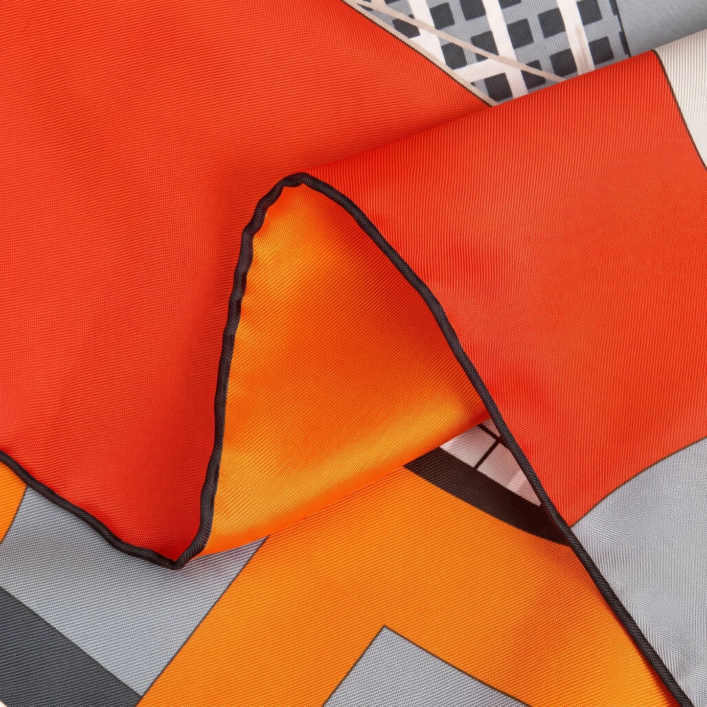 Scarlet Equestrian – Double-Sided 100% Mulberry Silk Twill Scarf | Hand-Rolled Edges