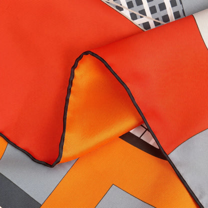 Scarlet Equestrian – Double-Sided 100% Mulberry Silk Twill Scarf | Hand-Rolled Edges