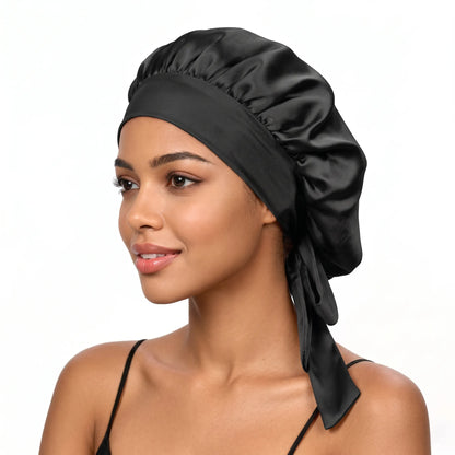 Lustre Night – 100% Mulberry Silk Sleep Bonnet | Double-Layer | 16 Momme