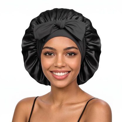 Lustre Night – 100% Mulberry Silk Sleep Bonnet | Double-Layer | 16 Momme