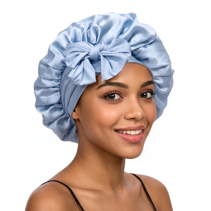 Lustre Night – 100% Mulberry Silk Sleep Bonnet | Double-Layer | 16 Momme