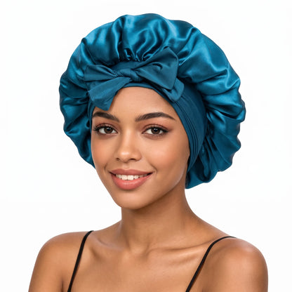 Lustre Night – 100% Mulberry Silk Sleep Bonnet | Double-Layer | 16 Momme