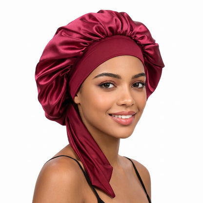Lustre Night – 100% Mulberry Silk Sleep Bonnet | Double-Layer | 16 Momme