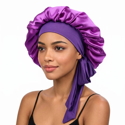 Lustre Night – 100% Mulberry Silk Sleep Bonnet | Double-Layer | 16 Momme