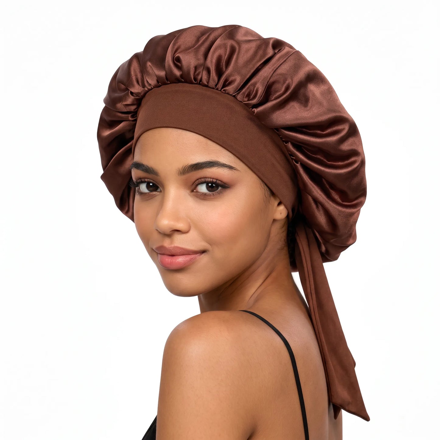 Lustre Night – 100% Mulberry Silk Sleep Bonnet | Double-Layer | 16 Momme