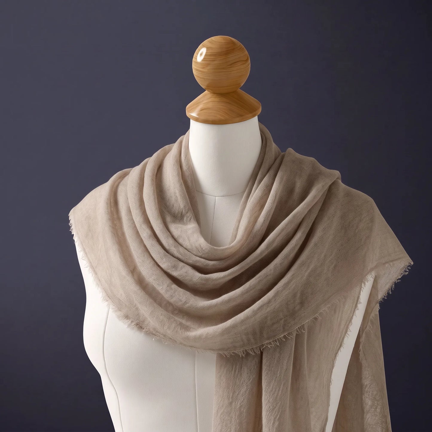 Cloud Ripple – 100% Cashmere Travel Shawl | Ultra-Fine