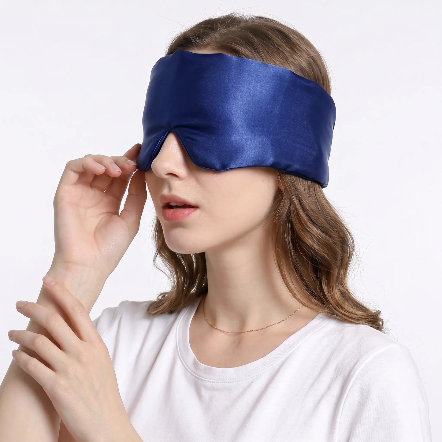 Lustre Night – 100% Mulberry Silk Sleep Mask | Double-Layer | Adjustable Fit