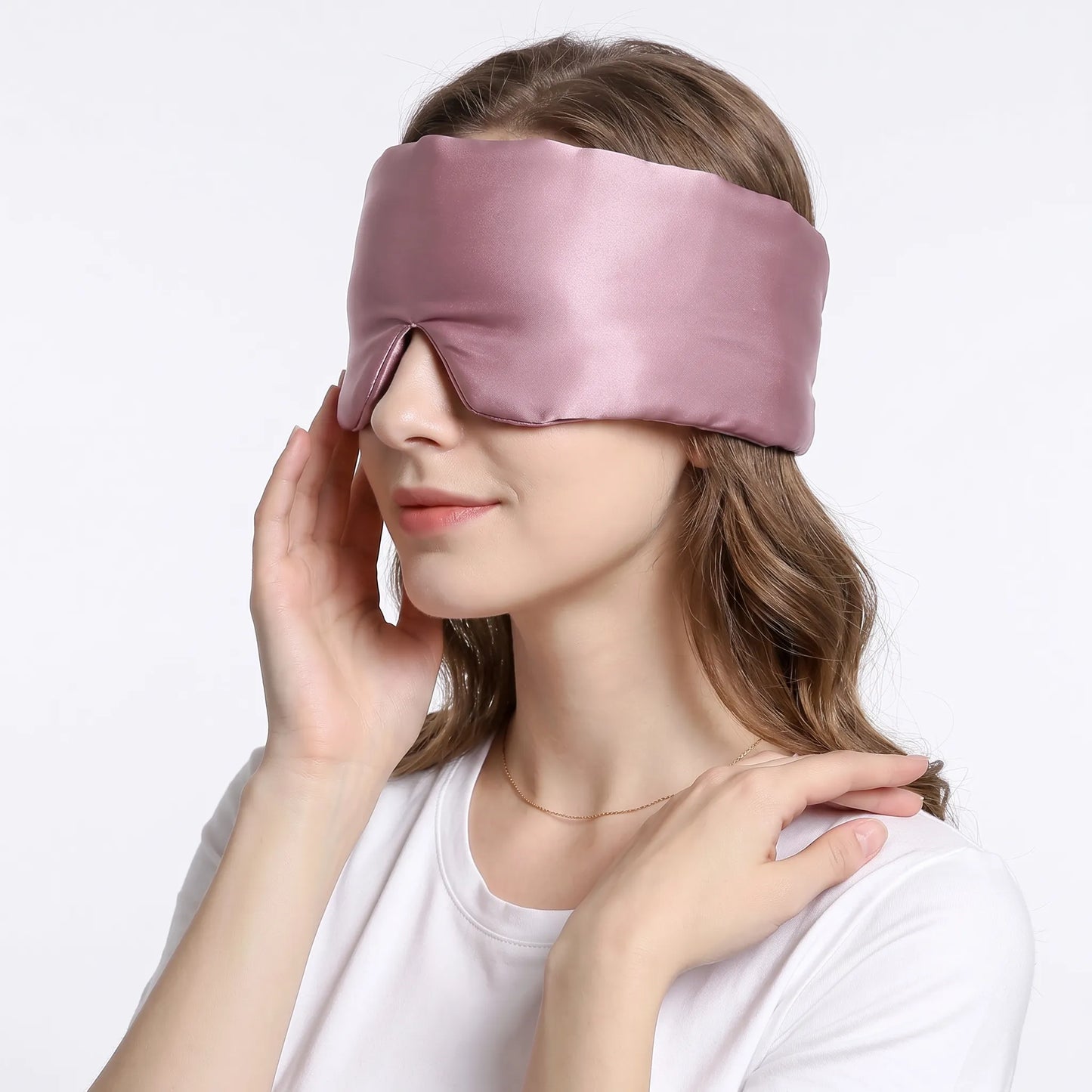 Lustre Night – 100% Mulberry Silk Sleep Mask | Double-Layer | Adjustable Fit
