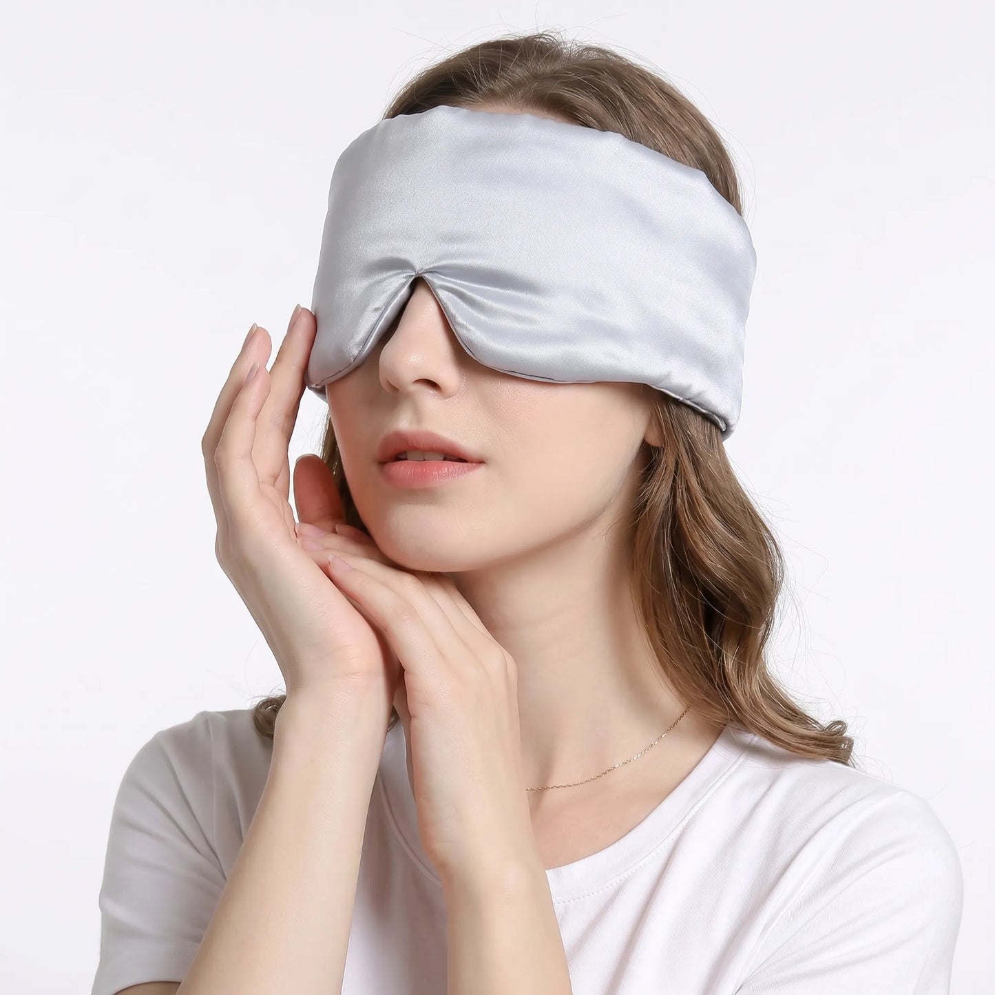 Lustre Night – 100% Mulberry Silk Sleep Mask | Double-Layer | Adjustable Fit