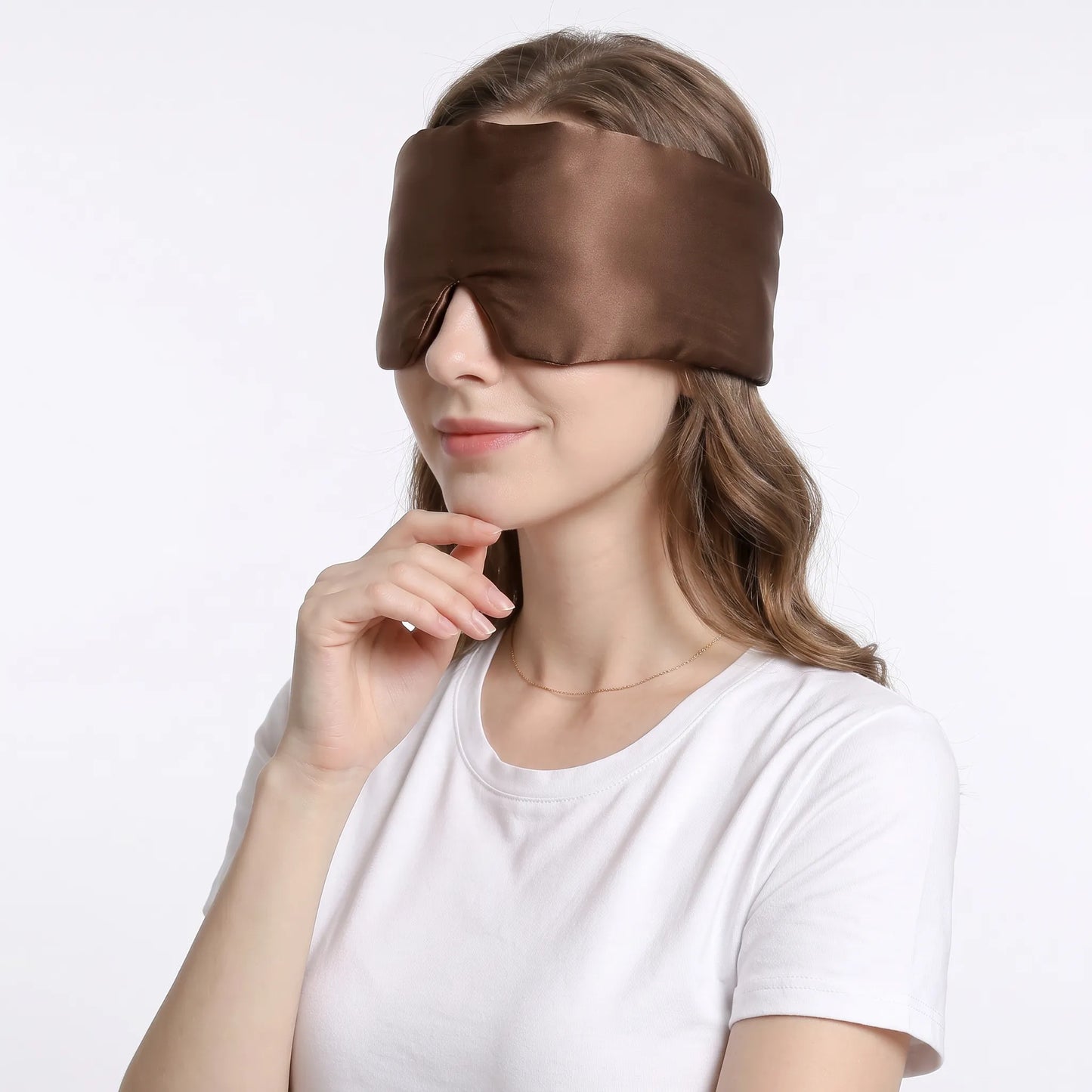 Lustre Night – 100% Mulberry Silk Sleep Mask | Double-Layer | Adjustable Fit