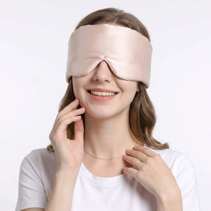 Lustre Night – 100% Mulberry Silk Sleep Mask | Double-Layer | Adjustable Fit