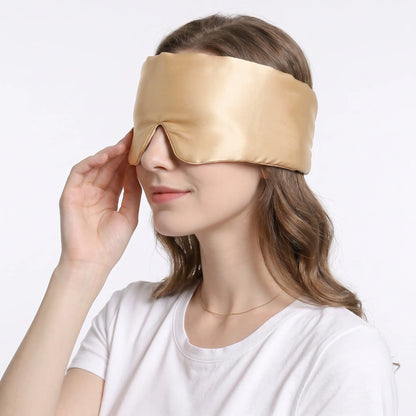 Lustre Night – 100% Mulberry Silk Sleep Mask | Double-Layer | Adjustable Fit