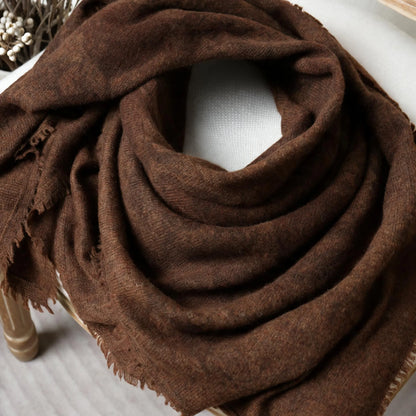 Heritage Lily – 100% Cashmere Square Shawl | 26-Count Knit | 110g