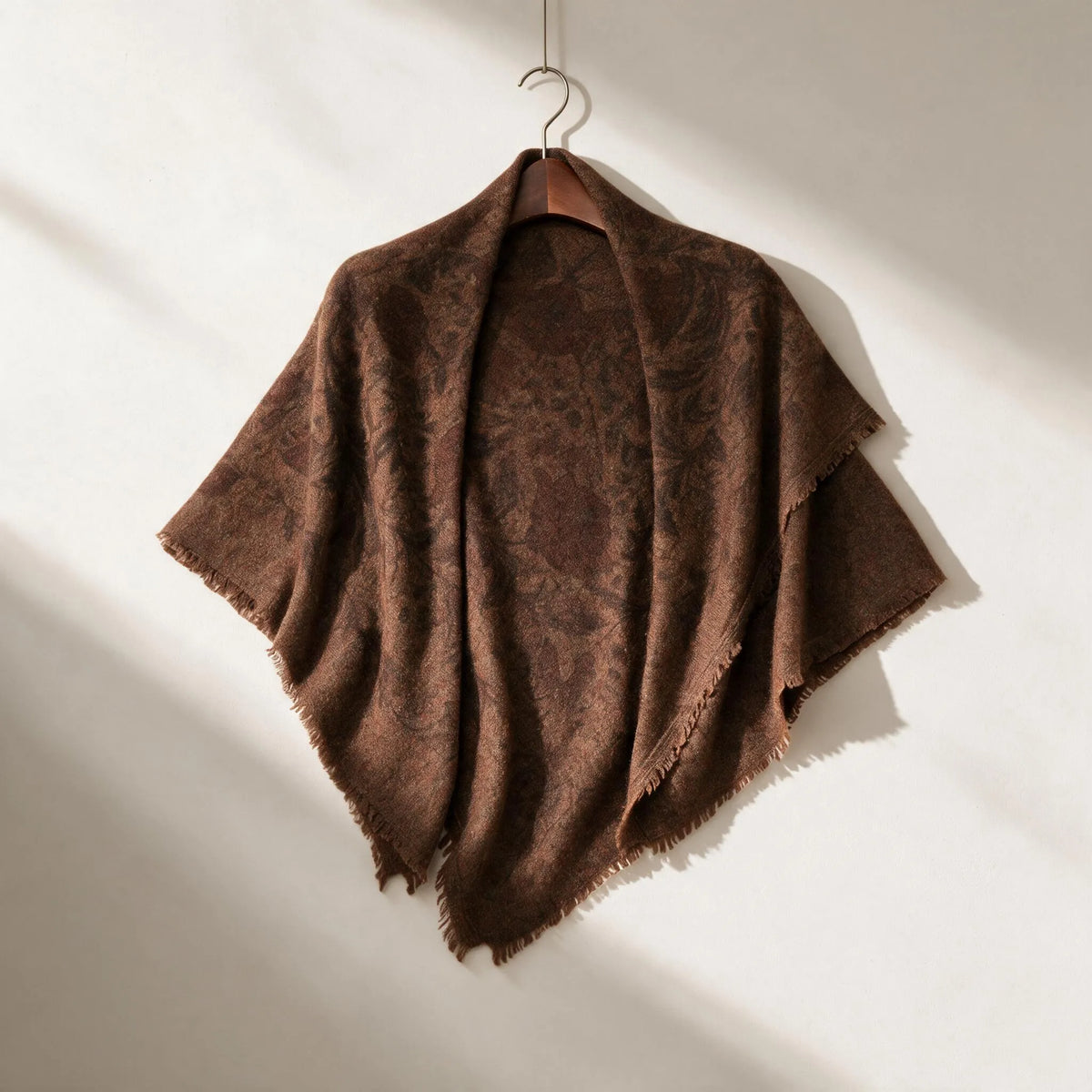 Heritage Lily – 100% Cashmere Square Shawl | 26-Count Knit | 110g