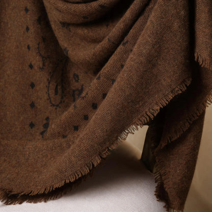 Heritage Paisley – 100% Cashmere Square Scarf | 26-Count Knit | 110g
