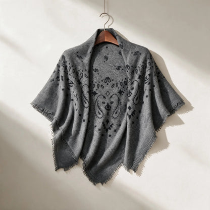 Heritage Paisley – 100% Cashmere Square Scarf | 26-Count Knit | 110g