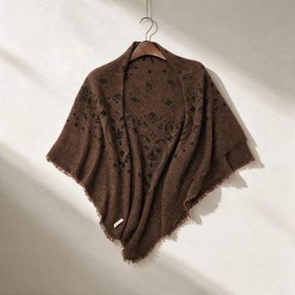 Heritage Paisley – 100% Cashmere Square Scarf | 26-Count Knit | 110g