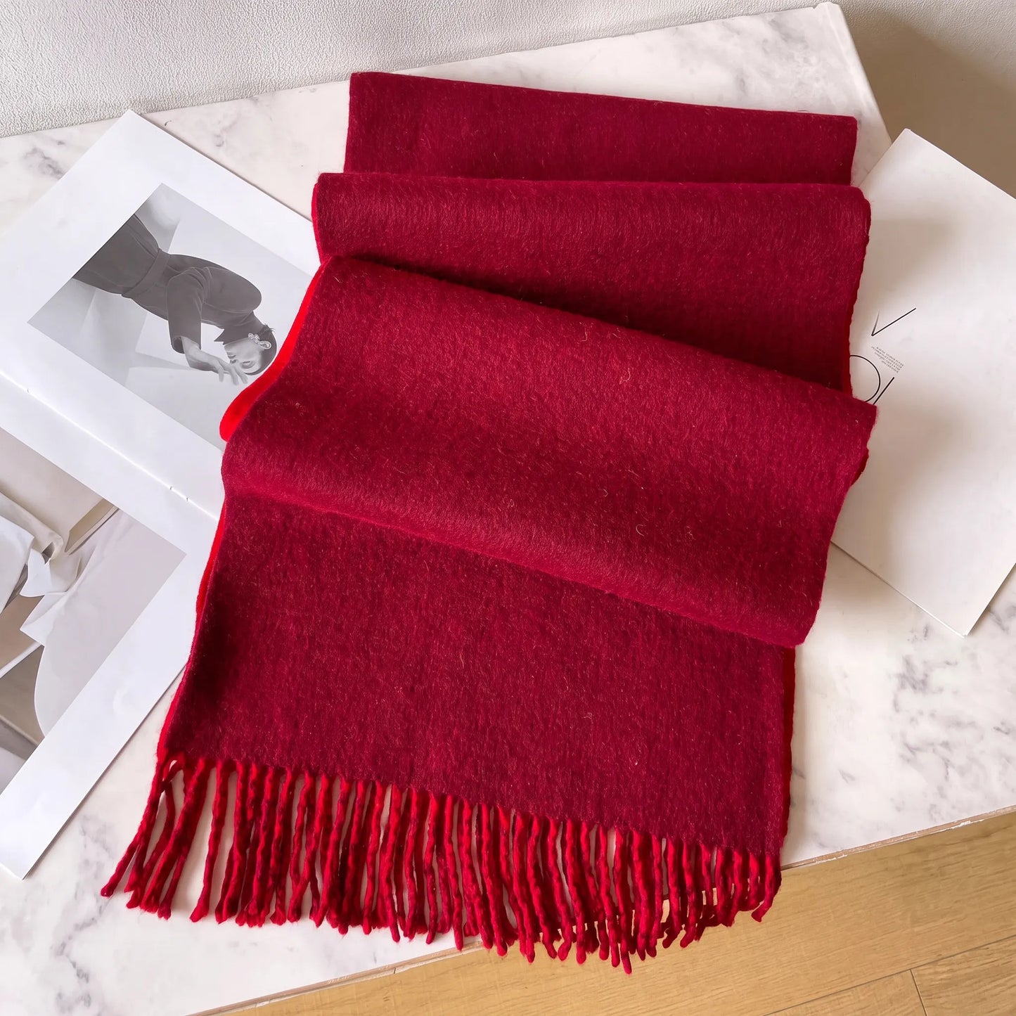 Lennox Contrast – 100% Australian Wool Scarf