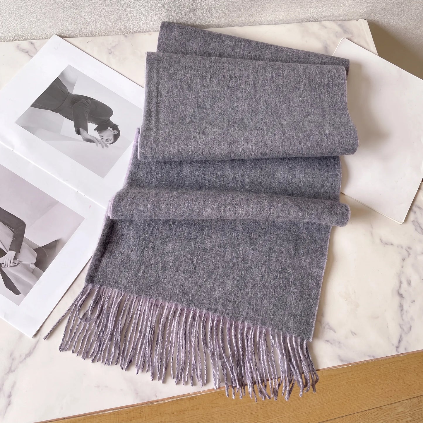 Lennox Contrast – 100% Australian Wool Scarf