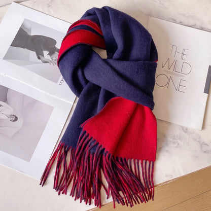 Lennox Contrast – 100% Australian Wool Scarf