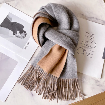 Lennox Contrast – 100% Australian Wool Scarf