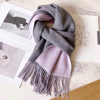 Lennox Contrast – 100% Australian Wool Scarf