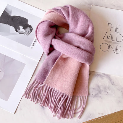 Lennox Contrast – 100% Australian Wool Scarf