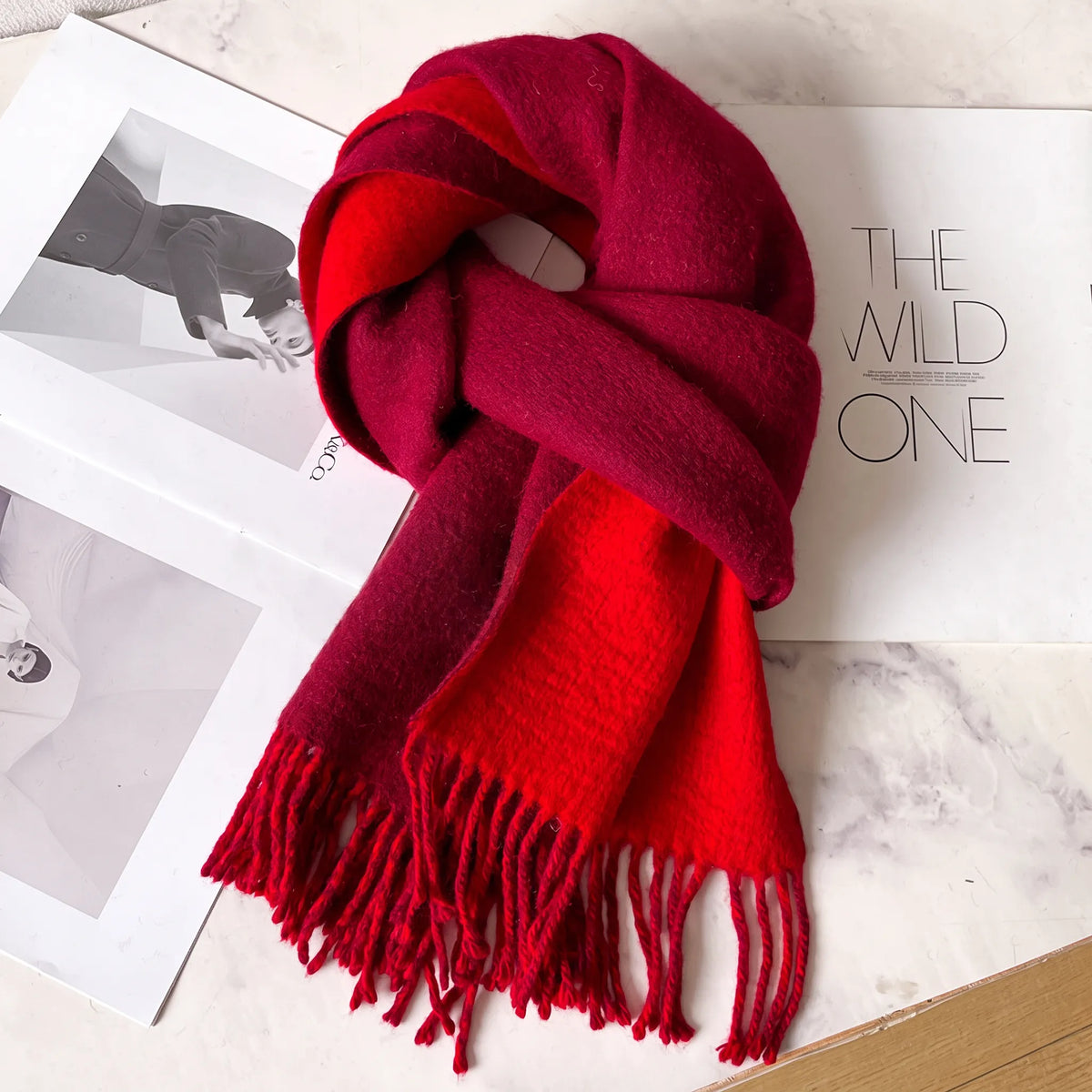 Lennox Contrast – 100% Australian Wool Scarf