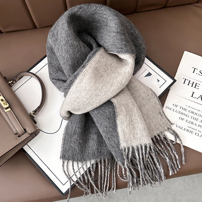 Lennox Contrast – 100% Australian Wool Scarf