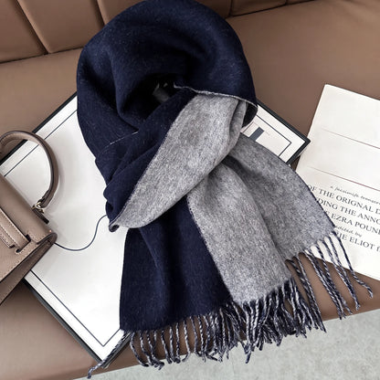 Lennox Contrast – 100% Australian Wool Scarf
