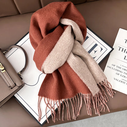 Lennox Contrast – 100% Australian Wool Scarf