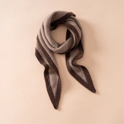 Savile Contrast – Brushed 100% Cashmere Triangle Scarf