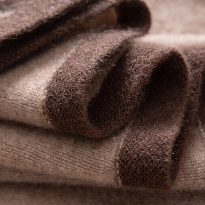 Savile Contrast – Brushed 100% Cashmere Triangle Scarf
