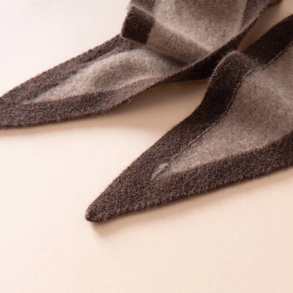 Savile Contrast – Brushed 100% Cashmere Triangle Scarf
