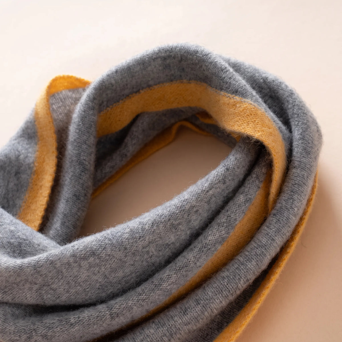 Savile Contrast – Brushed 100% Cashmere Triangle Scarf