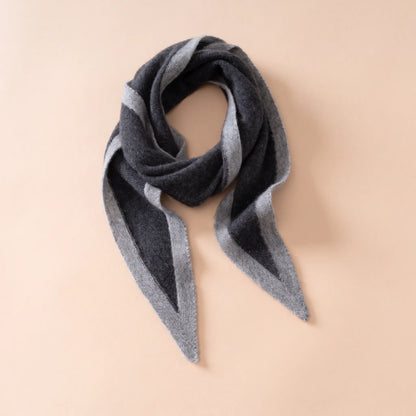 Savile Contrast – Brushed 100% Cashmere Triangle Scarf