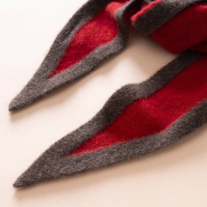 Savile Contrast – Brushed 100% Cashmere Triangle Scarf