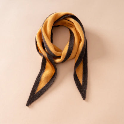 Savile Contrast – Brushed 100% Cashmere Triangle Scarf