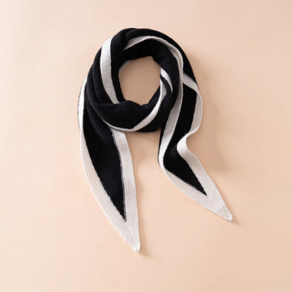 Savile Contrast – Brushed 100% Cashmere Triangle Scarf