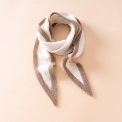Savile Contrast – Brushed 100% Cashmere Triangle Scarf