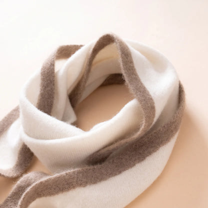 Savile Contrast – Brushed 100% Cashmere Triangle Scarf