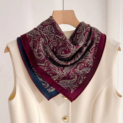 Cavendish Paisley – Double-Sided 70% Wool 30% Silk Scarf