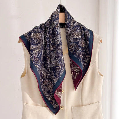 Cavendish Paisley – Double-Sided 70% Wool 30% Silk Scarf