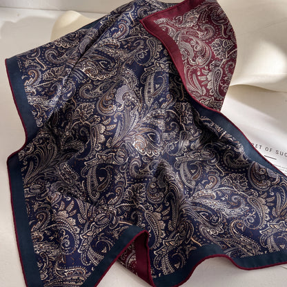 Cavendish Paisley – Double-Sided 70% Wool 30% Silk Scarf