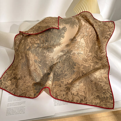Holland Park Botanical – Double-Sided 70% Wool 30% Silk Scarf