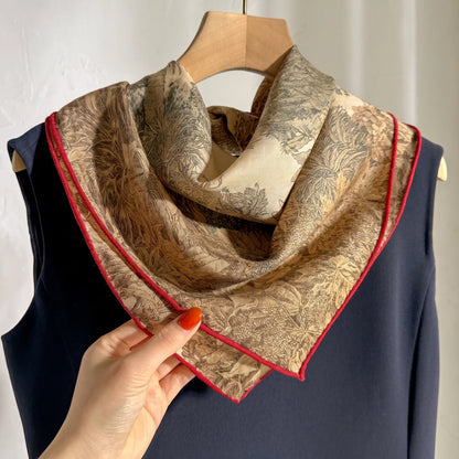 Holland Park Botanical – Double-Sided 70% Wool 30% Silk Scarf