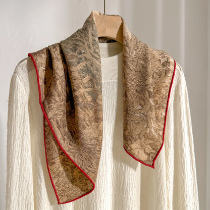 Holland Park Botanical – Double-Sided 70% Wool 30% Silk Scarf