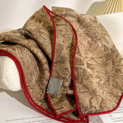 Holland Park Botanical – Double-Sided 70% Wool 30% Silk Scarf